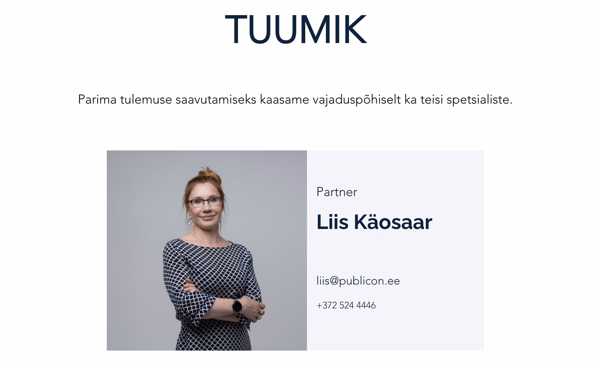 Kuvatõmmis ametiportreede kasutamisest ettevõtte kodulehel. Kuvatõmmis ametiportreede kasutamisest ettevõtte kodulehel.